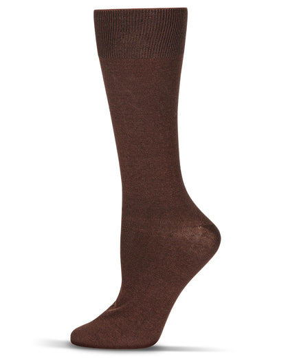 Men's Single Pair Flat Knit Socks : Color: Brown