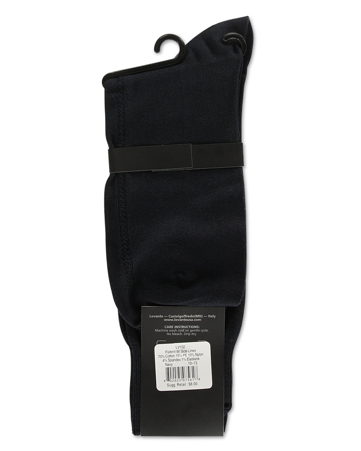 Men's Single Pair Flat Knit Socks : Color: Brown