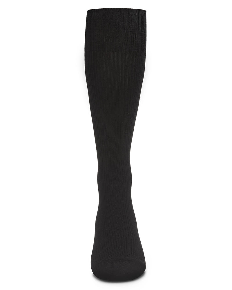Modal Ribbed Socks Men's Modal Durable and Flexible Pin Rib Crew Sock