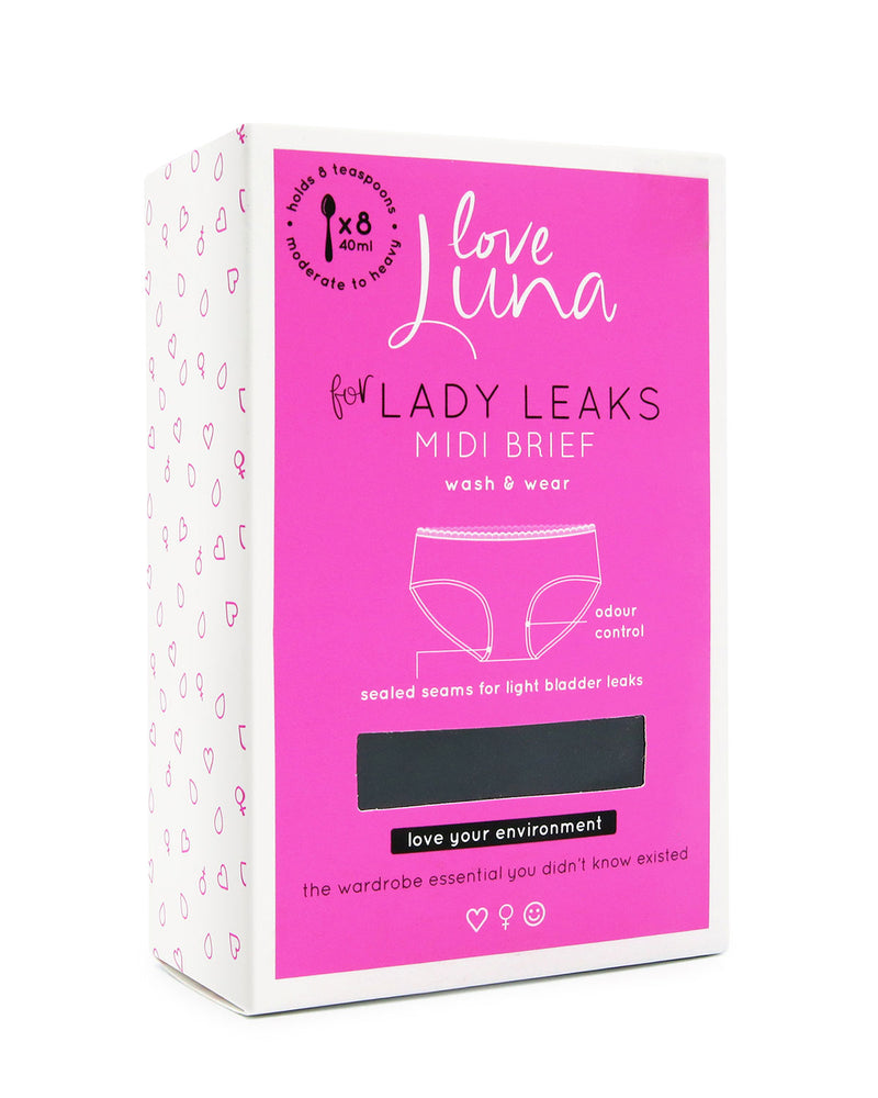 Women's Love Luna Lady Leaks Everyday Midi Brief Panty
