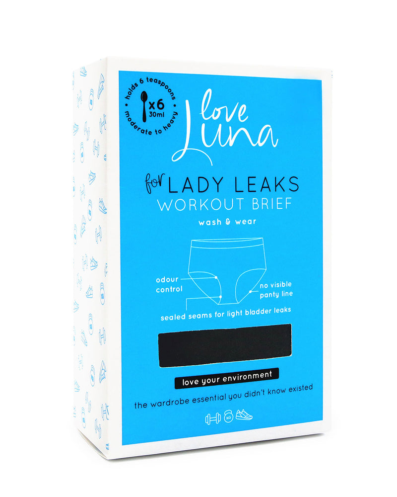Women's Love Luna Lady Leaks Midi Workout Brief Panty