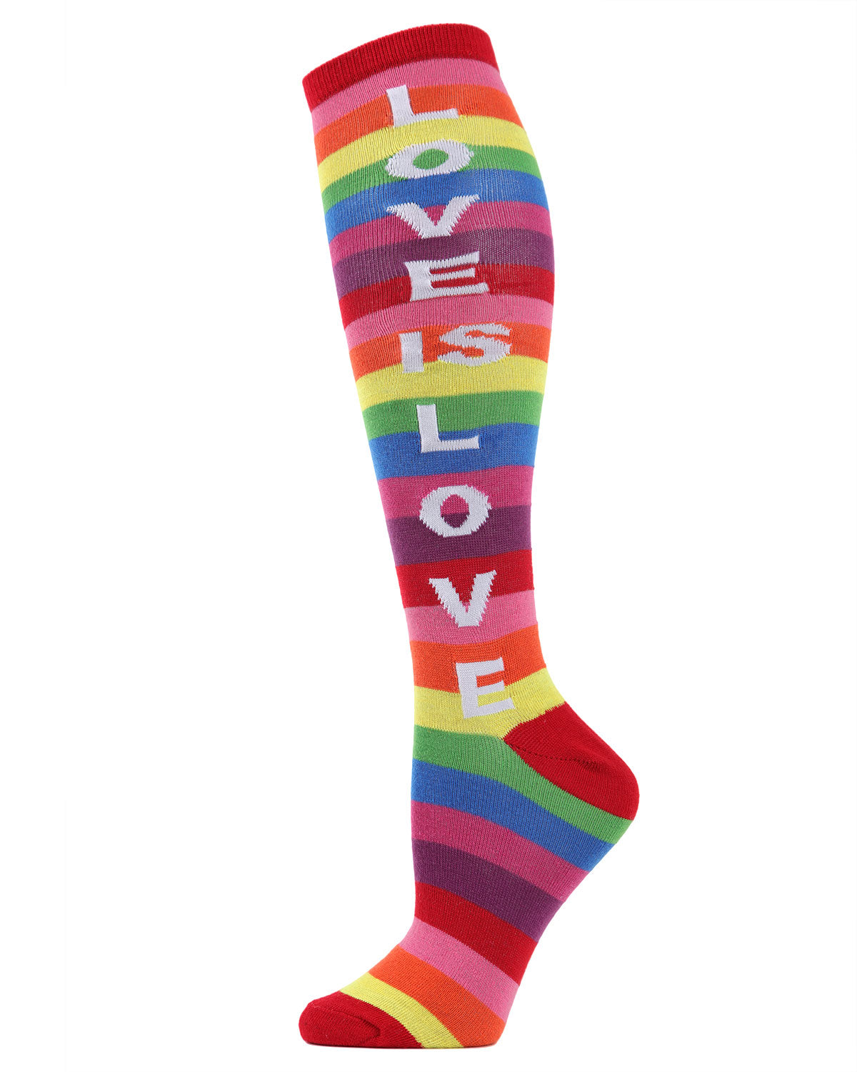 Love Is Love Over The Knee Rainbow Socks : Color: Multi