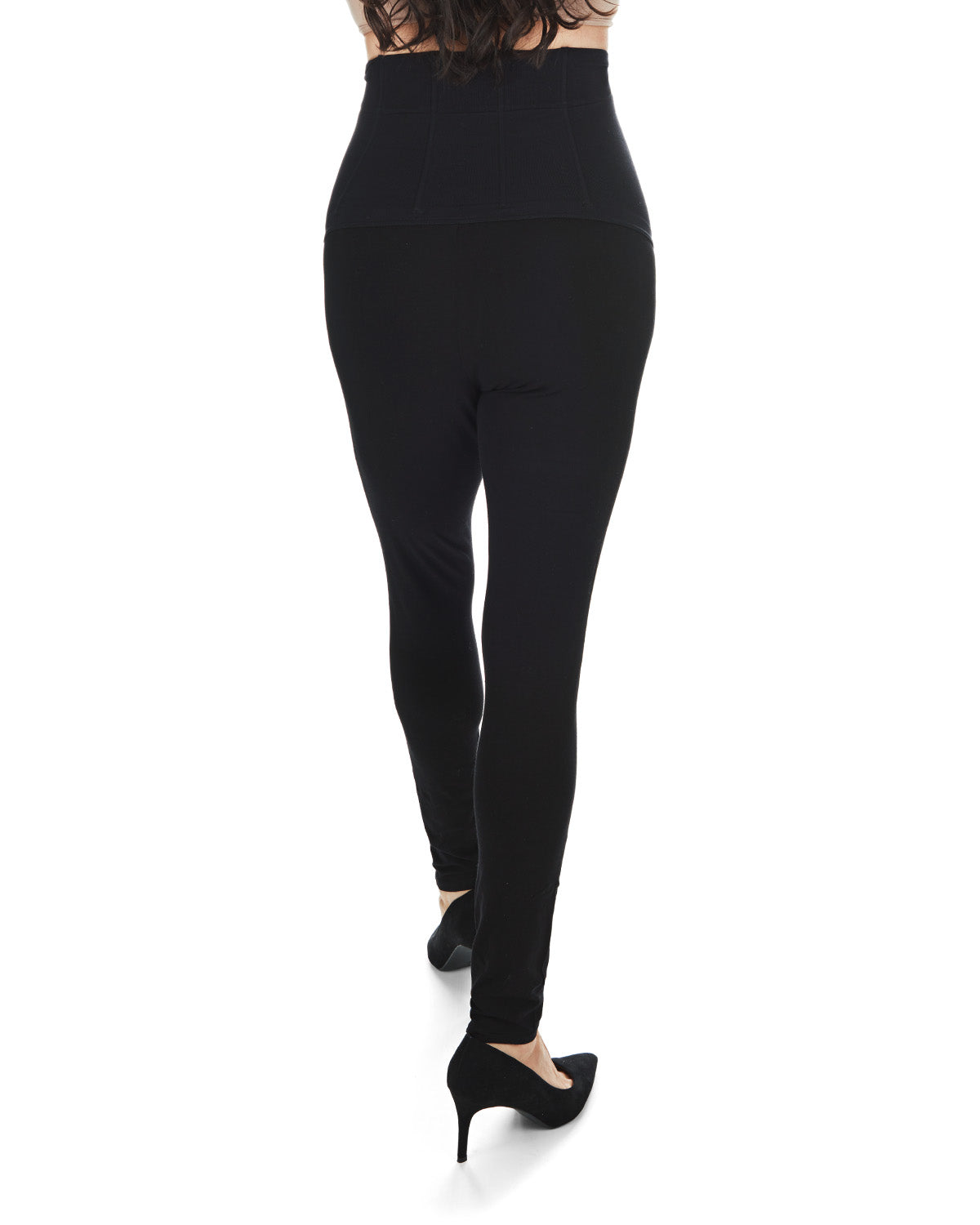 Women's Cotton Blend Comfort Stretch Maternity Leggings : Color: Black