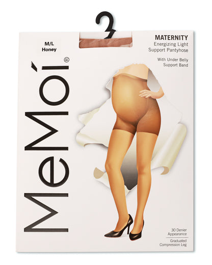 Women's Light Support Maternity Tights with Extra Large Waist : Color: Honey