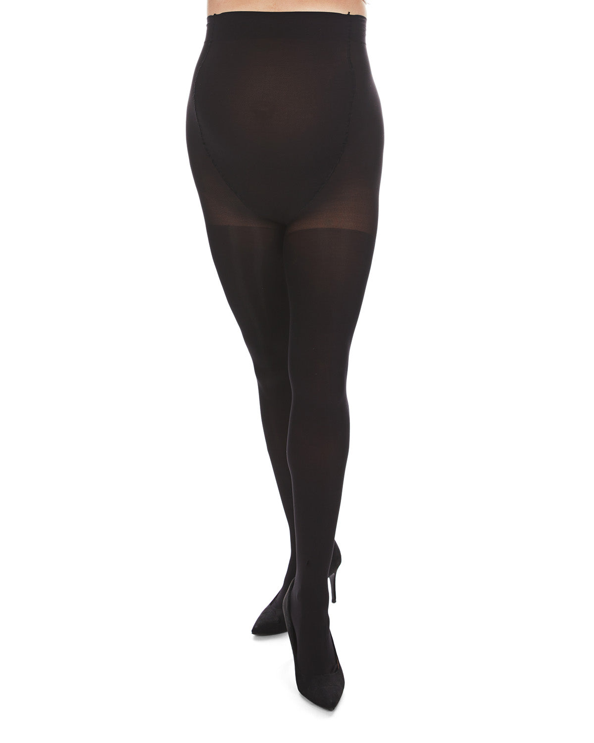 Women's Maternity 80 Denier Opaque Support Comfort Tights : Color: Black