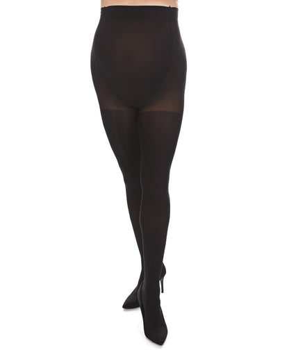 Women's Maternity 80 Denier Opaque Support Comfort Tights : Color: Black