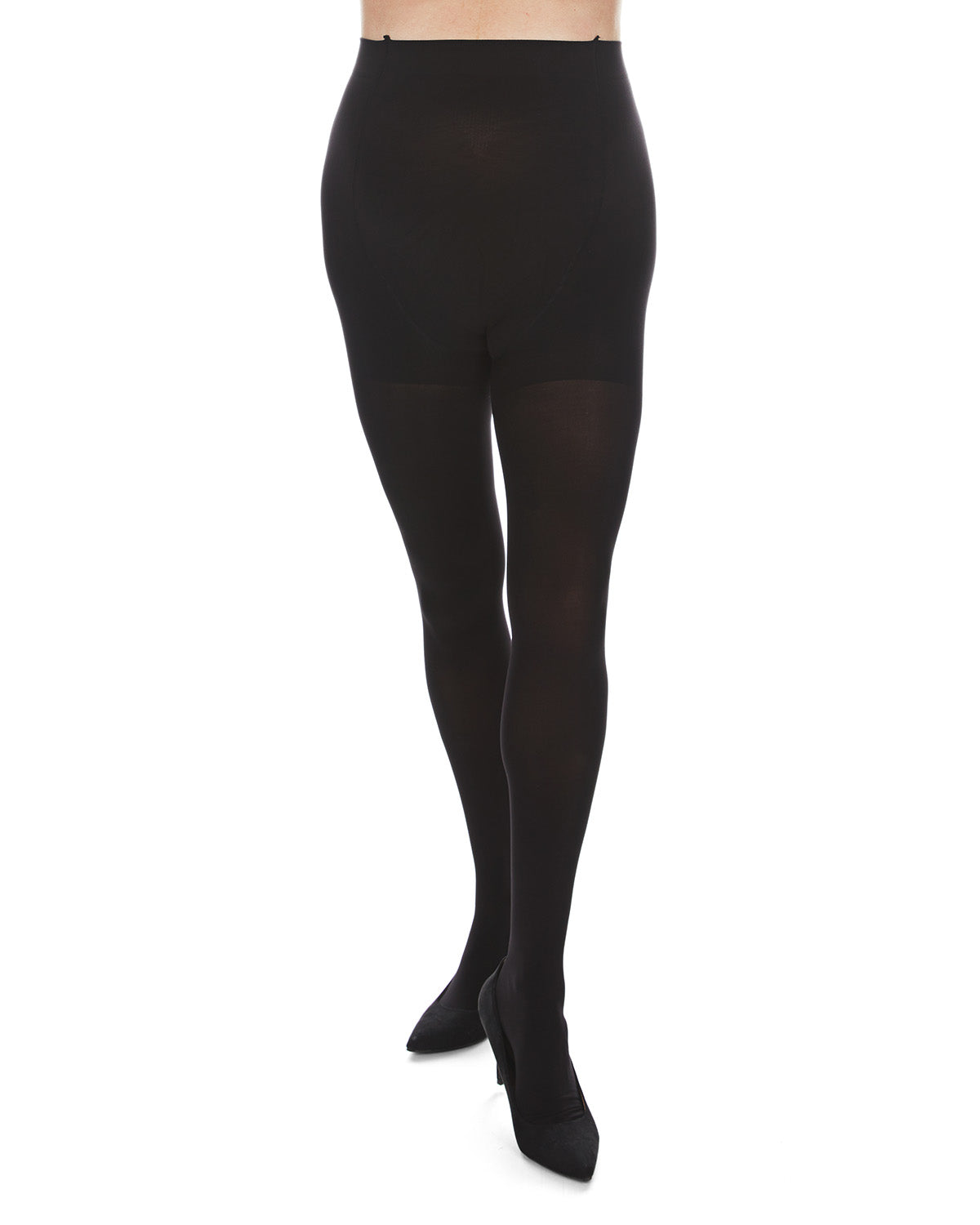 Women's Maternity 90 Denier Opaque Shaper Tights : Color: Black