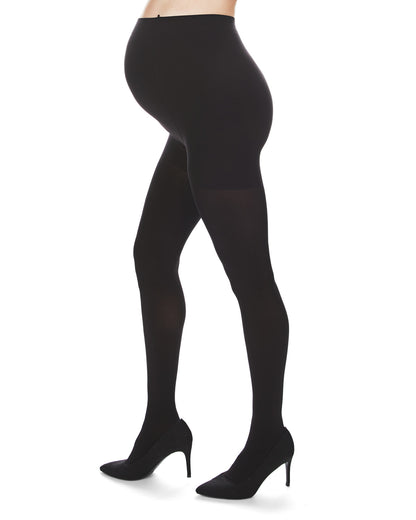 Women's Maternity 90 Denier Opaque Shaper Tights : Color: Black