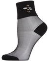 Women's Queen Bee Rhinestone Cuff Sheer Anklet Sock : Color: Black
