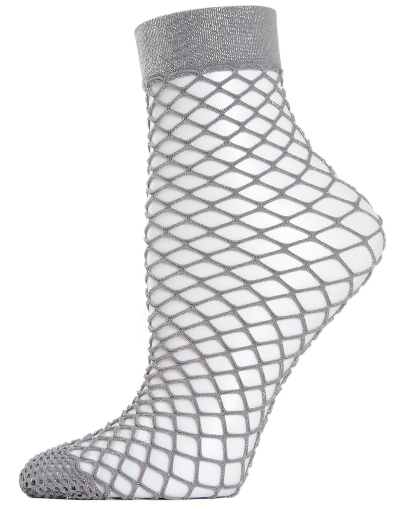 MeMoi All Net Glitter Fishnet Anklet Sock