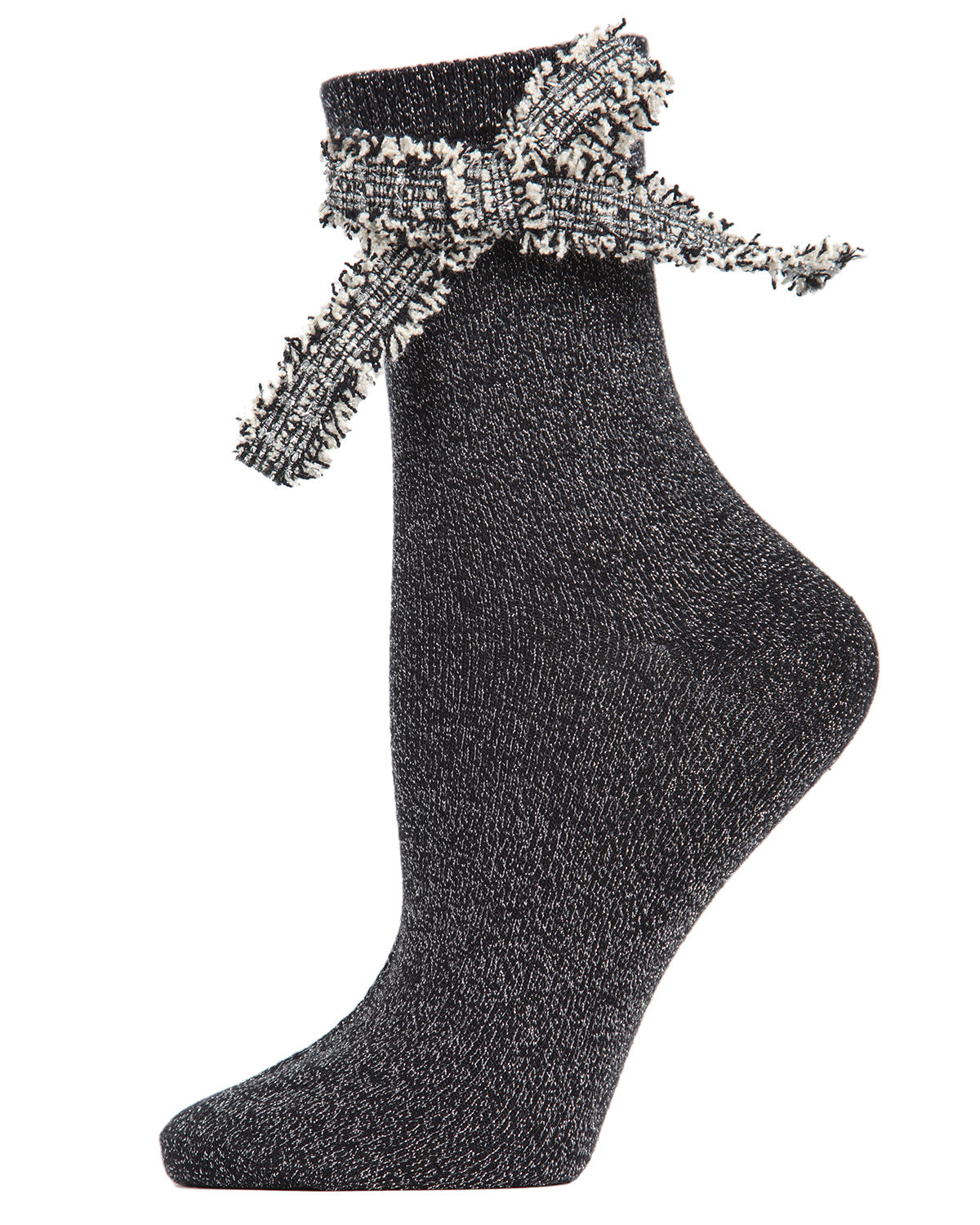 Women's Glitter Dream Bow Cotton Blend Anklet Sock