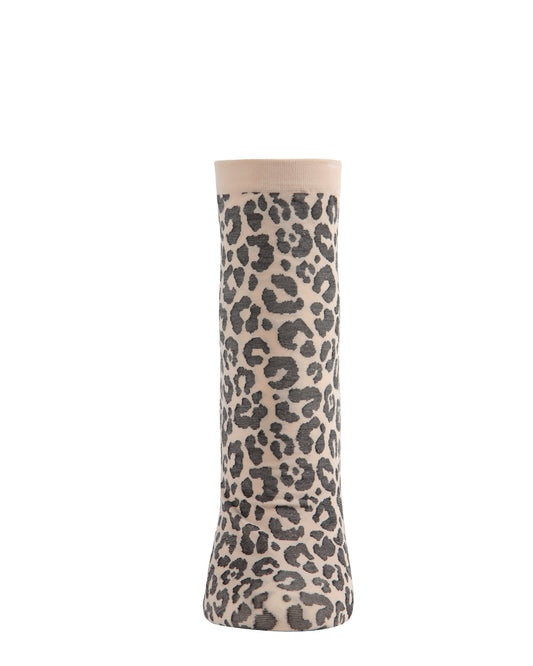 Women's Classic Wild Leopard Print Anklet Sock : Color: Sand