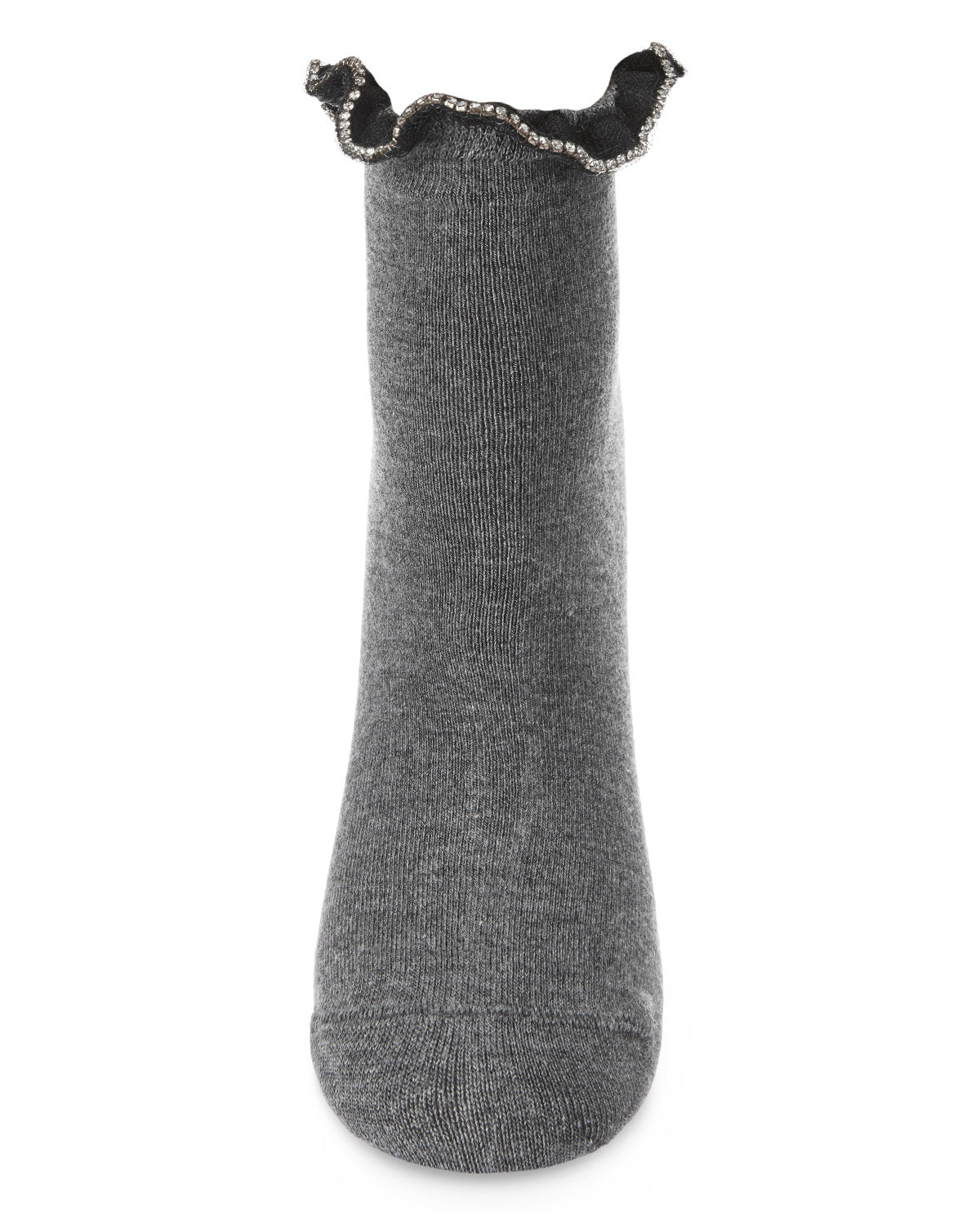 Women's Ring Around Fashion Ruffle Cuff Anklet Sock : Color: Gray Heather