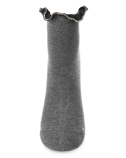 Women's Ring Around Fashion Ruffle Cuff Anklet Sock : Color: Gray Heather