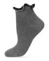 Women's Ring Around Fashion Ruffle Cuff Anklet Sock : Color: Gray Heather