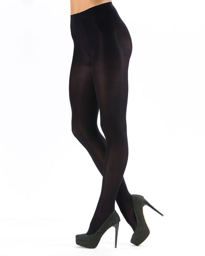 Women's Levante Opaque Double Layer Microfiber Tights : Color: Carbon
