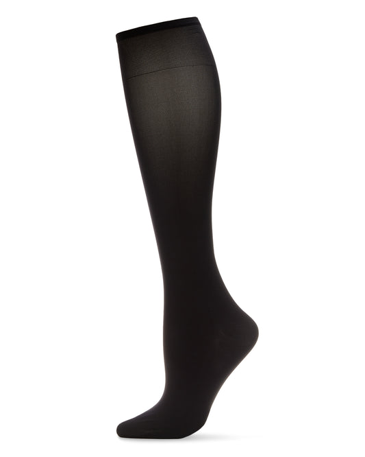 Women's Levante Plus Size Opaque Knee Highs : Color: Nero