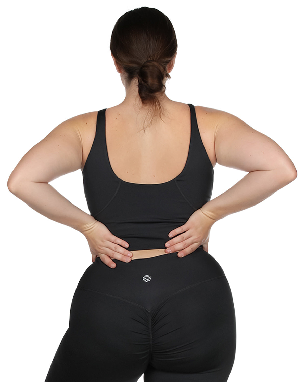 Women's Seamless Light Support Sports Bra with Removable Cups : Color: Black