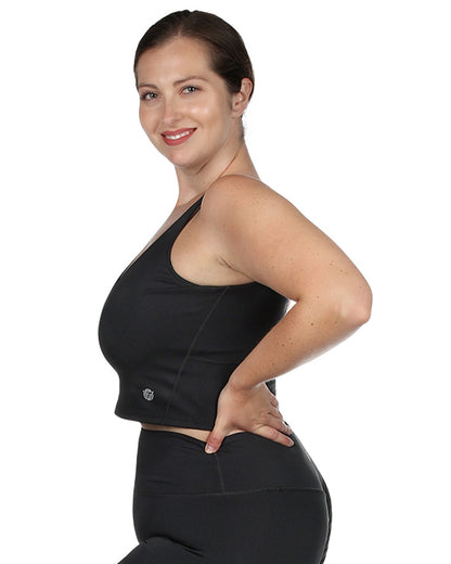 Women's Seamless Light Support Sports Bra with Removable Cups : Color: Black