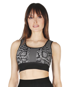 Women's Seamless Jacquard Sports Bra with Removable Cups
