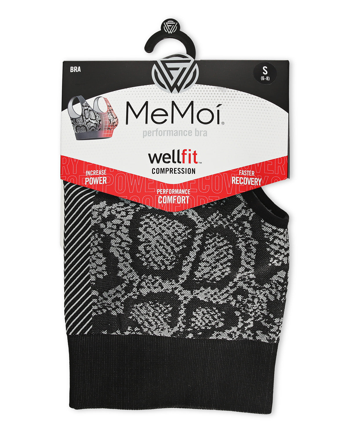 Women's Seamless Jacquard Sports Bra with Removable Cups : Color: Black