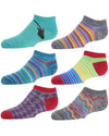 Boys' 6 Pair Pack Mixed-Up Madness Low Cut Socks : Color: Pine Green