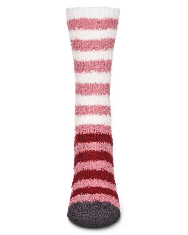 Women's Rugby Multicolor Stripe Cozy Crew Socks
