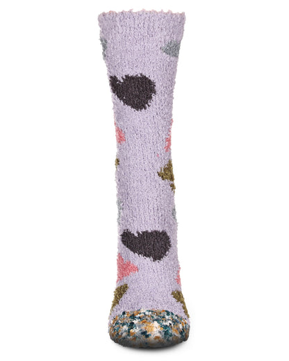 Women's Plenty 'O Hearts Multicolor Cozy Crew Socks : Color: Ivory