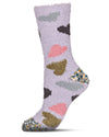 Women's Plenty 'O Hearts Multicolor Cozy Crew Socks : Color: Gull Gray