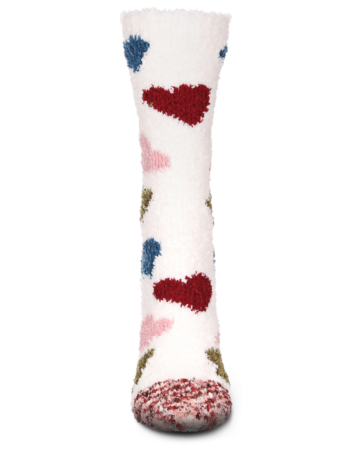 Women's Plenty 'O Hearts Multicolor Cozy Crew Socks : Color: Ivory