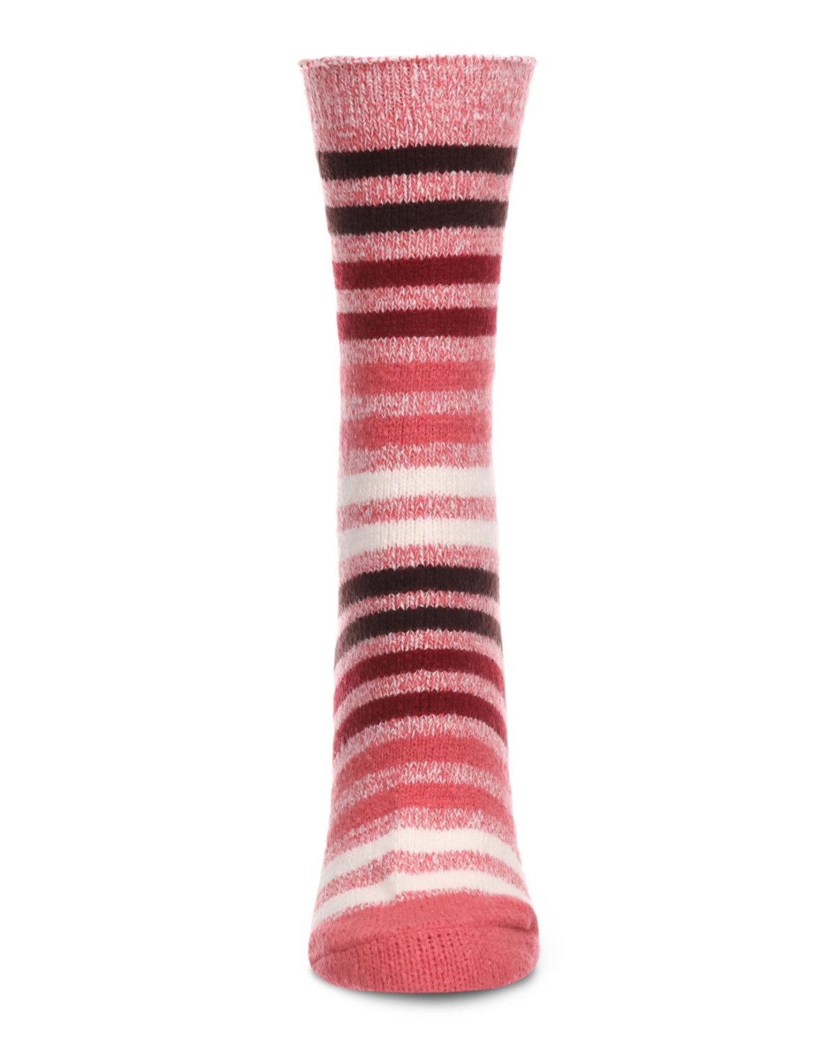 Women's Multicolor Stripe Buttersoft Cozy Crew Socks : Color: Violet
