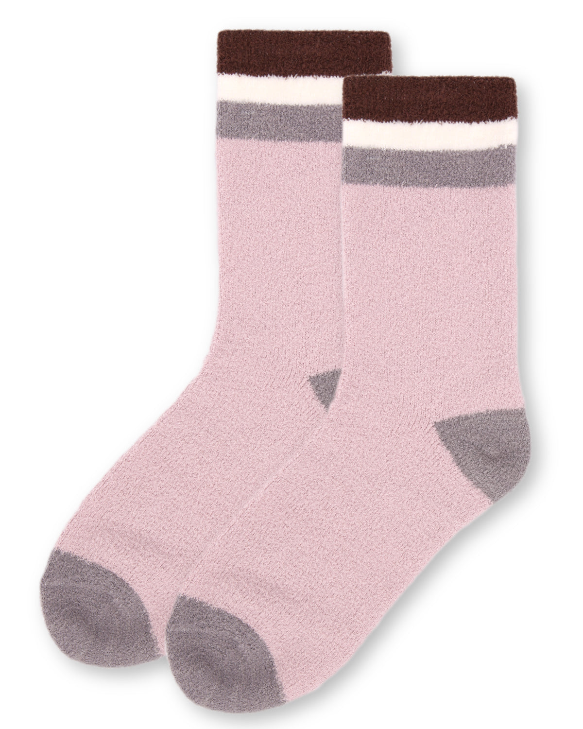 Women's Solid Retro Stripe Super Soft Cozy Crew Socks : Color: Black