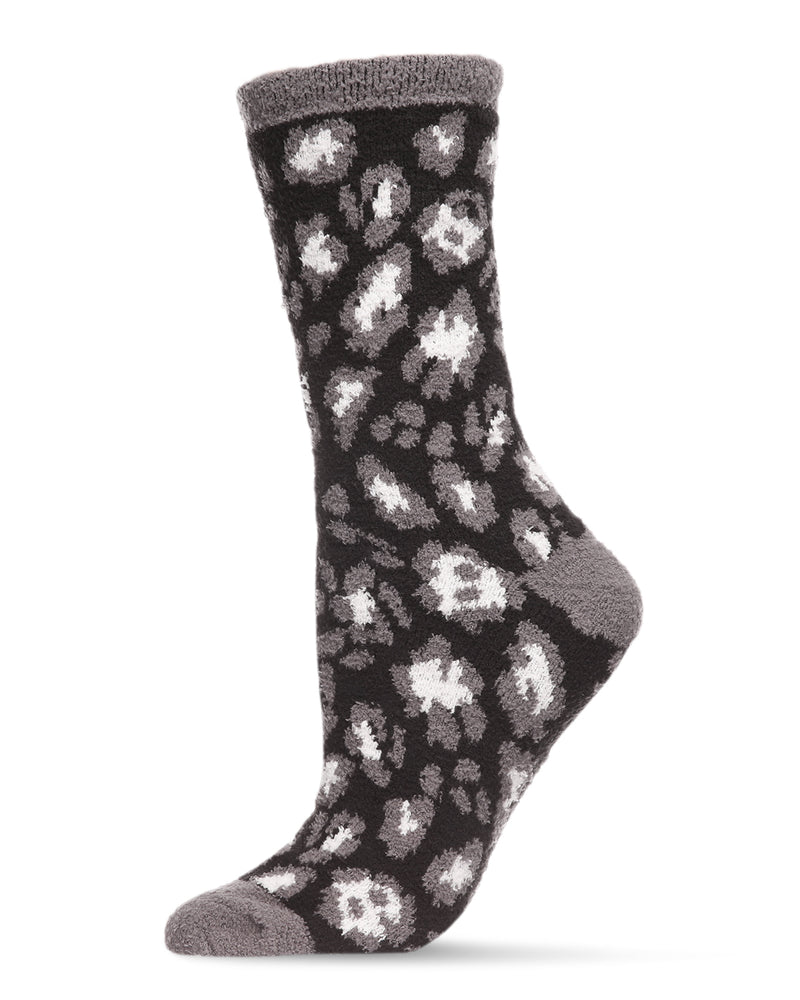 Women's Leopard Super Soft Cozy Crew Socks