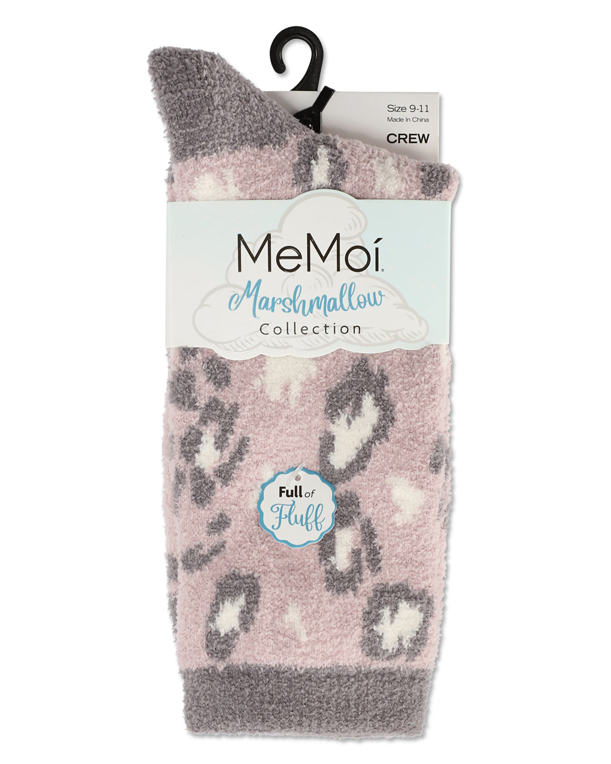 Women's Leopard Super Soft Cozy Crew Socks : Color: Black