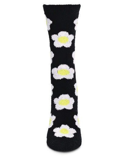 Women's Daisy Super Soft Cozy Crew Socks : Color: Black