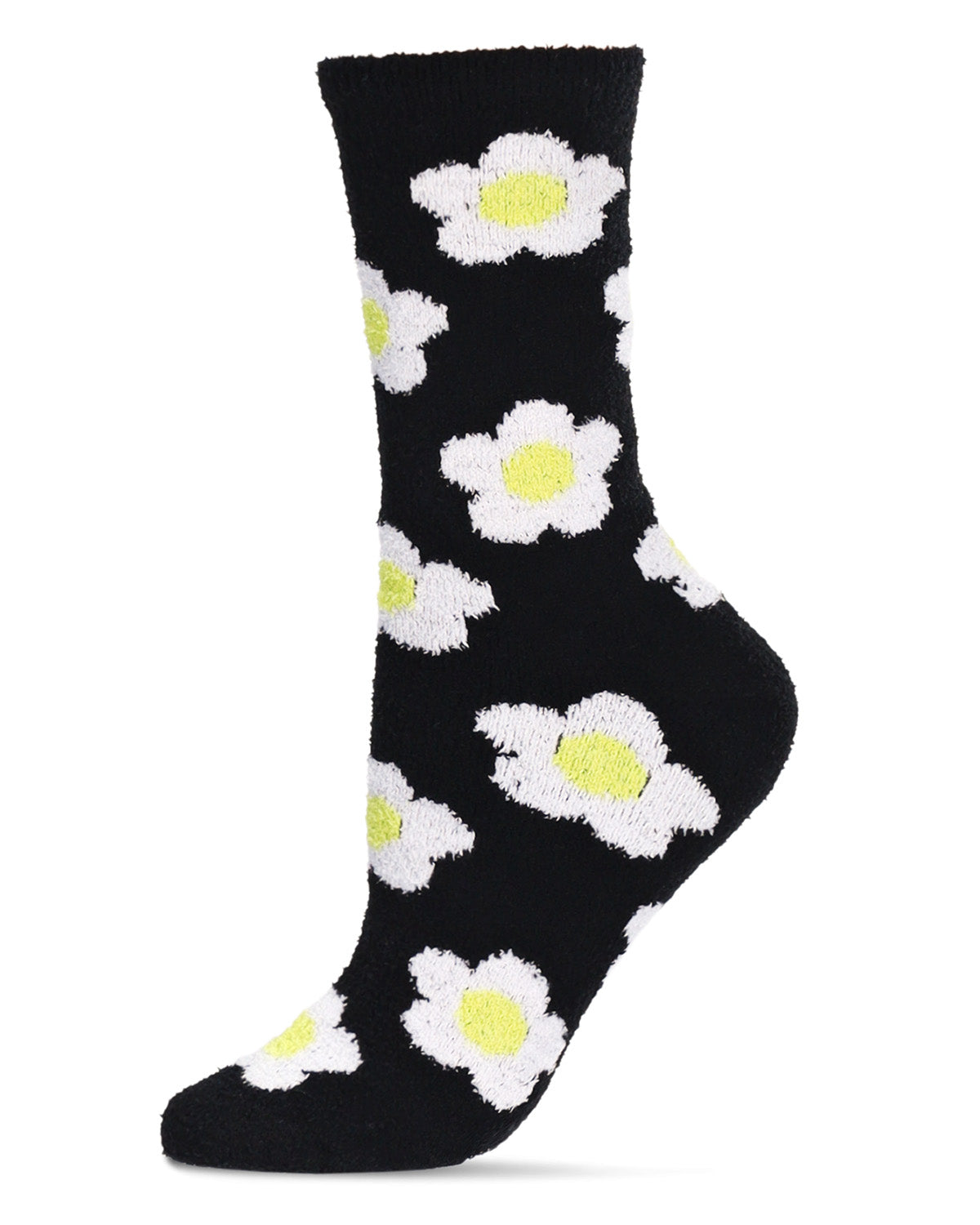 Women's Daisy Super Soft Cozy Crew Socks : Color: Black