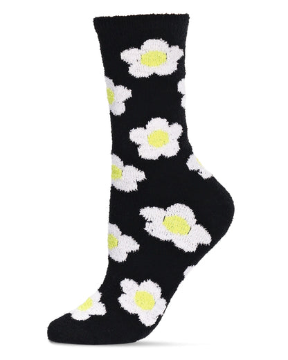 Women's Daisy Super Soft Cozy Crew Socks : Color: Black