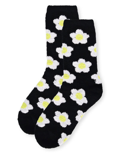 Women's Daisy Super Soft Cozy Crew Socks : Color: Black