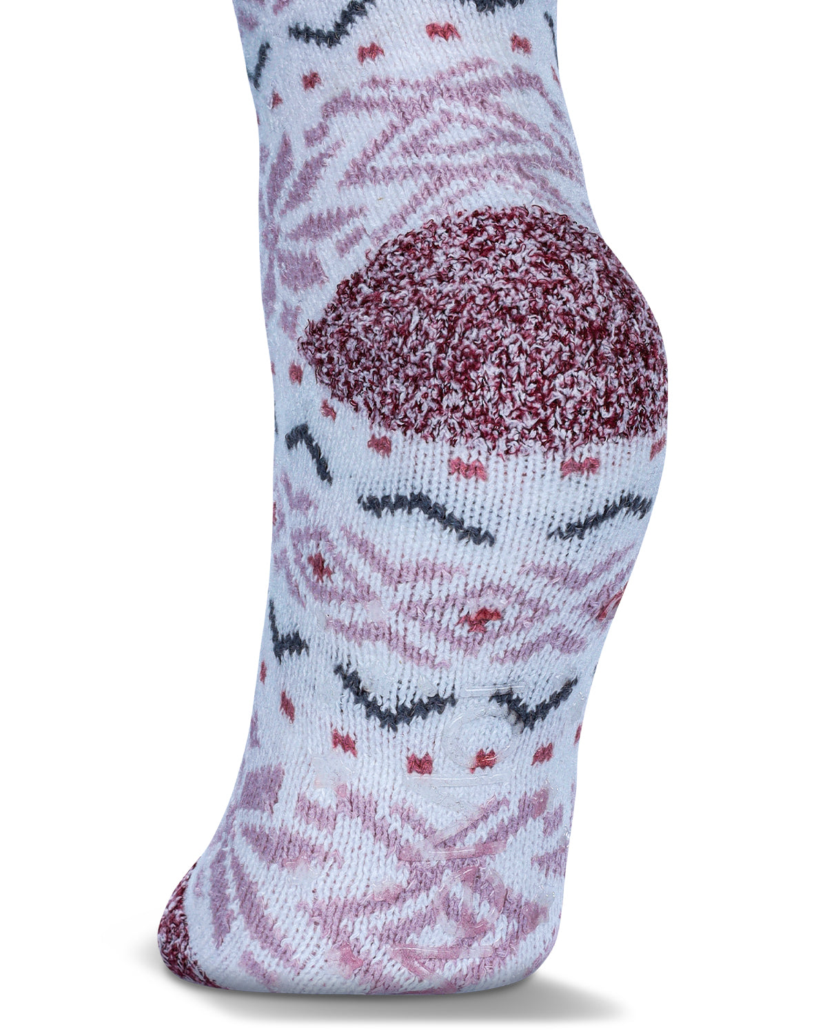 Women's Snowflake Buttersoft Plush Lined Crew Socks : Color: Mauve