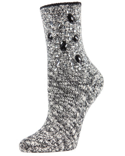 MeMoi Bejeweled for Joy Marl Crew Socks