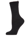 Women's Solid Plush Fuzzy Warm Crew Sock : Color: Black