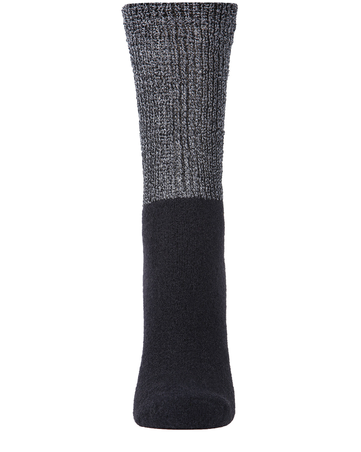 Women's Mod Net Lamb Two-Tone Crew Socks : Color: Black