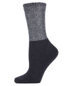 Women's Mod Net Lamb Two-Tone Crew Socks : Color: Black