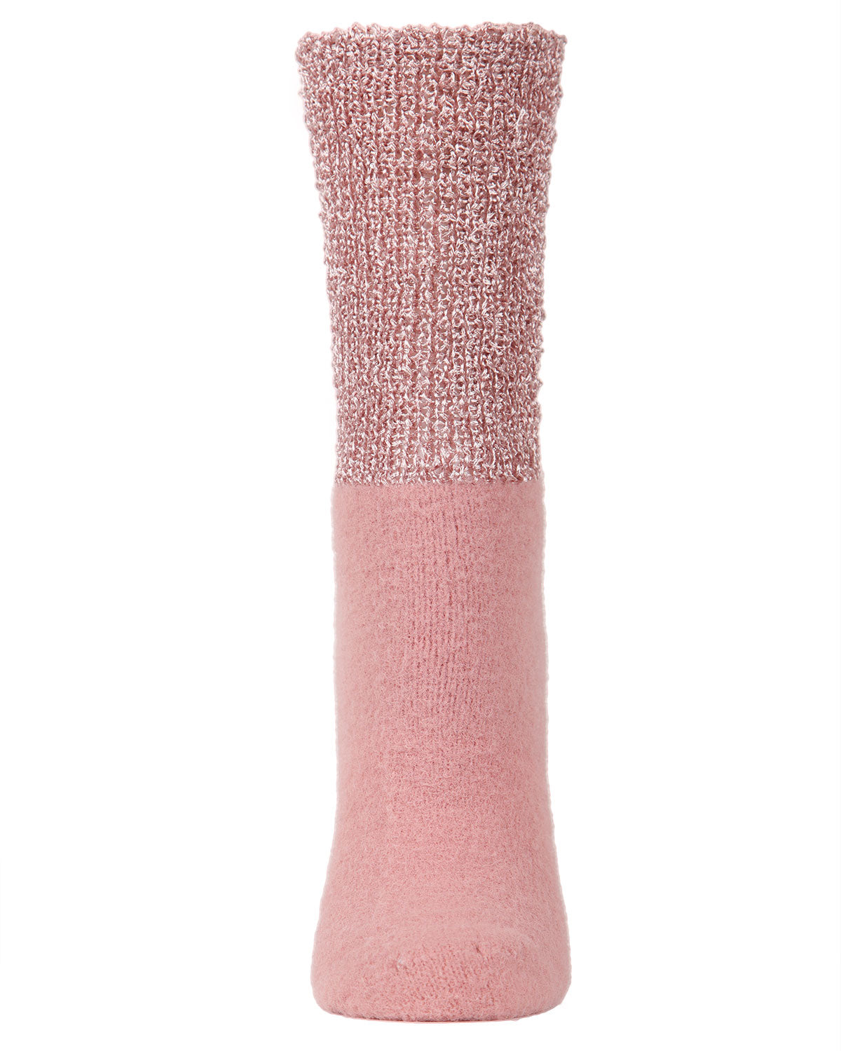 Women's Mod Net Lamb Two-Tone Crew Socks : Color: Black