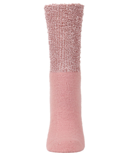 Women's Mod Net Lamb Two-Tone Crew Socks : Color: Black