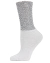 Women's Mod Net Lamb Two-Tone Crew Socks : Color: Silver