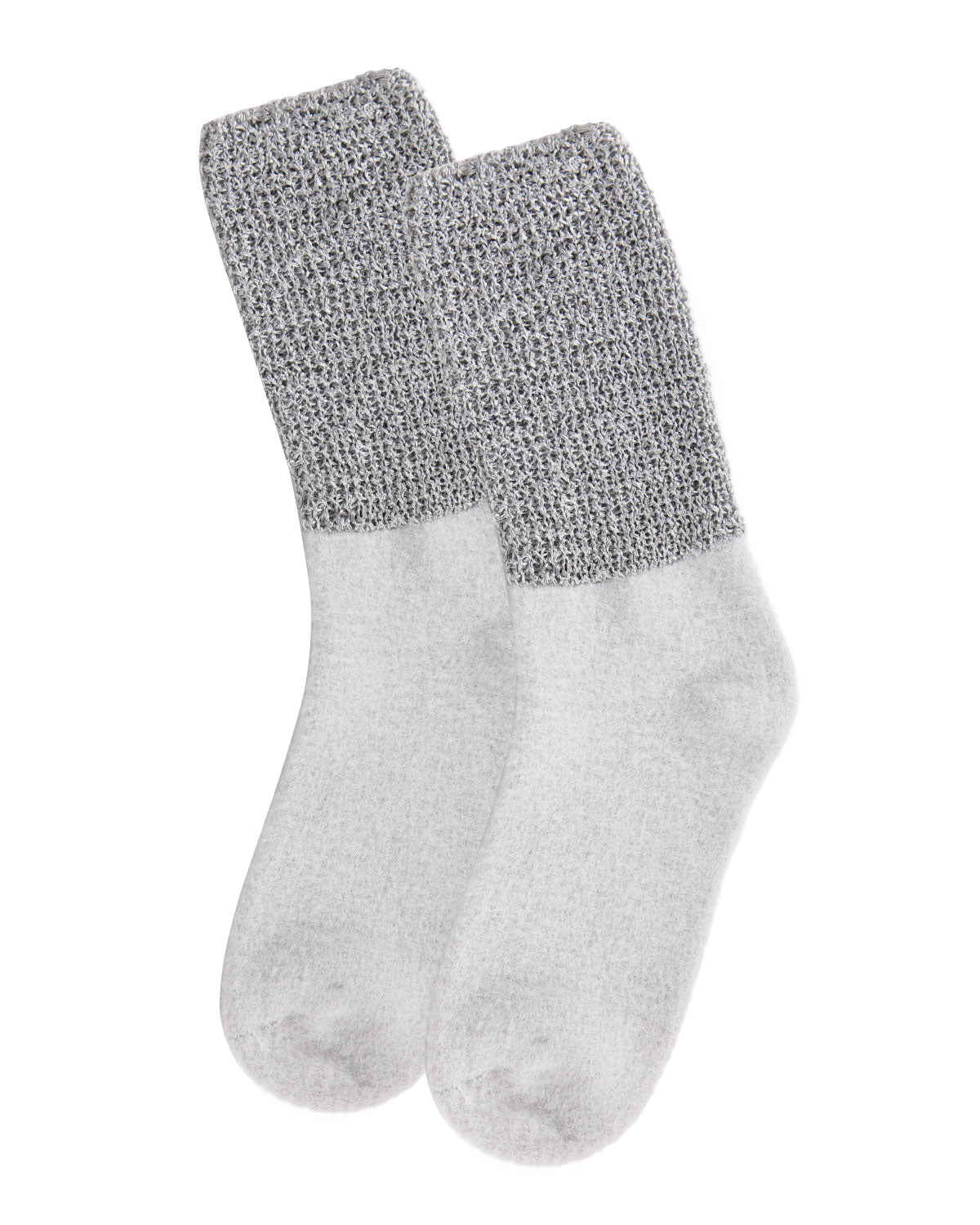 Women's Mod Net Lamb Two-Tone Crew Socks : Color: Black