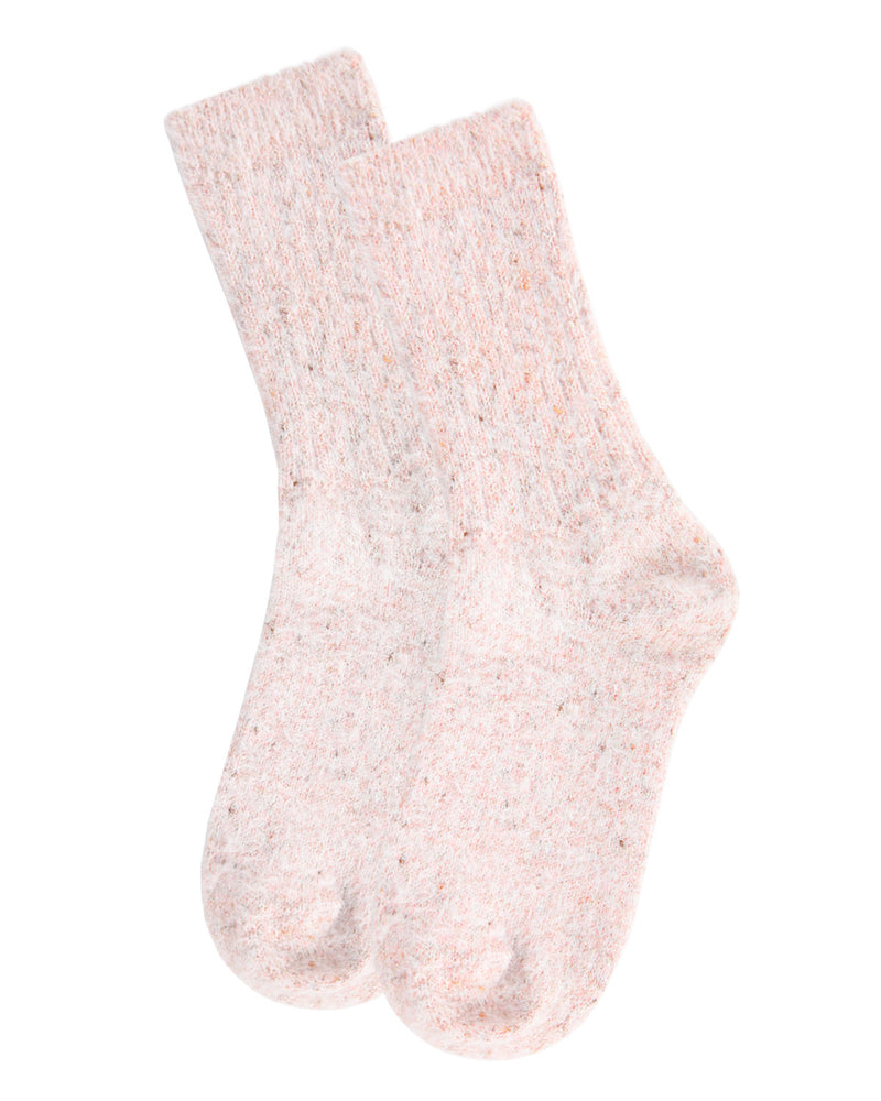 MeMoi Pretty Glitter Plush Crew Socks