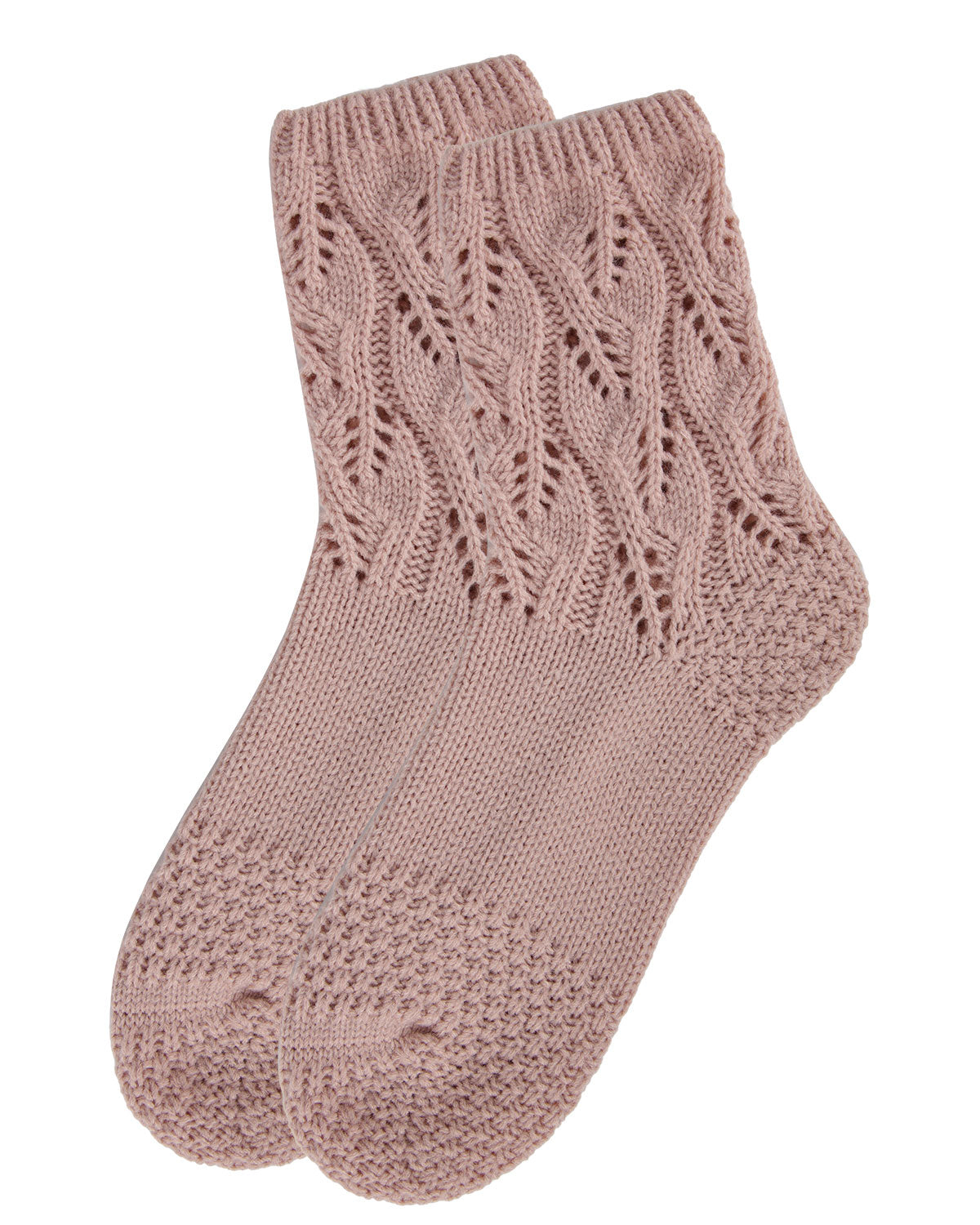 Women's Pointelle Sweater Knit Cozy Soft Crew Socks : Color: Black