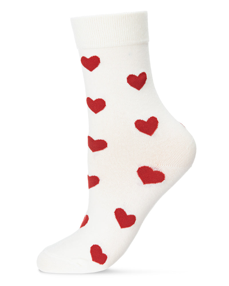 Women's Sweetheart Cotton Blend Double-Thick Cuff Crew Sock